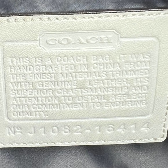 Coach Colette Canvas Signature Tan and  Yellow Accent Bag 16414 - Picture 7 of 8